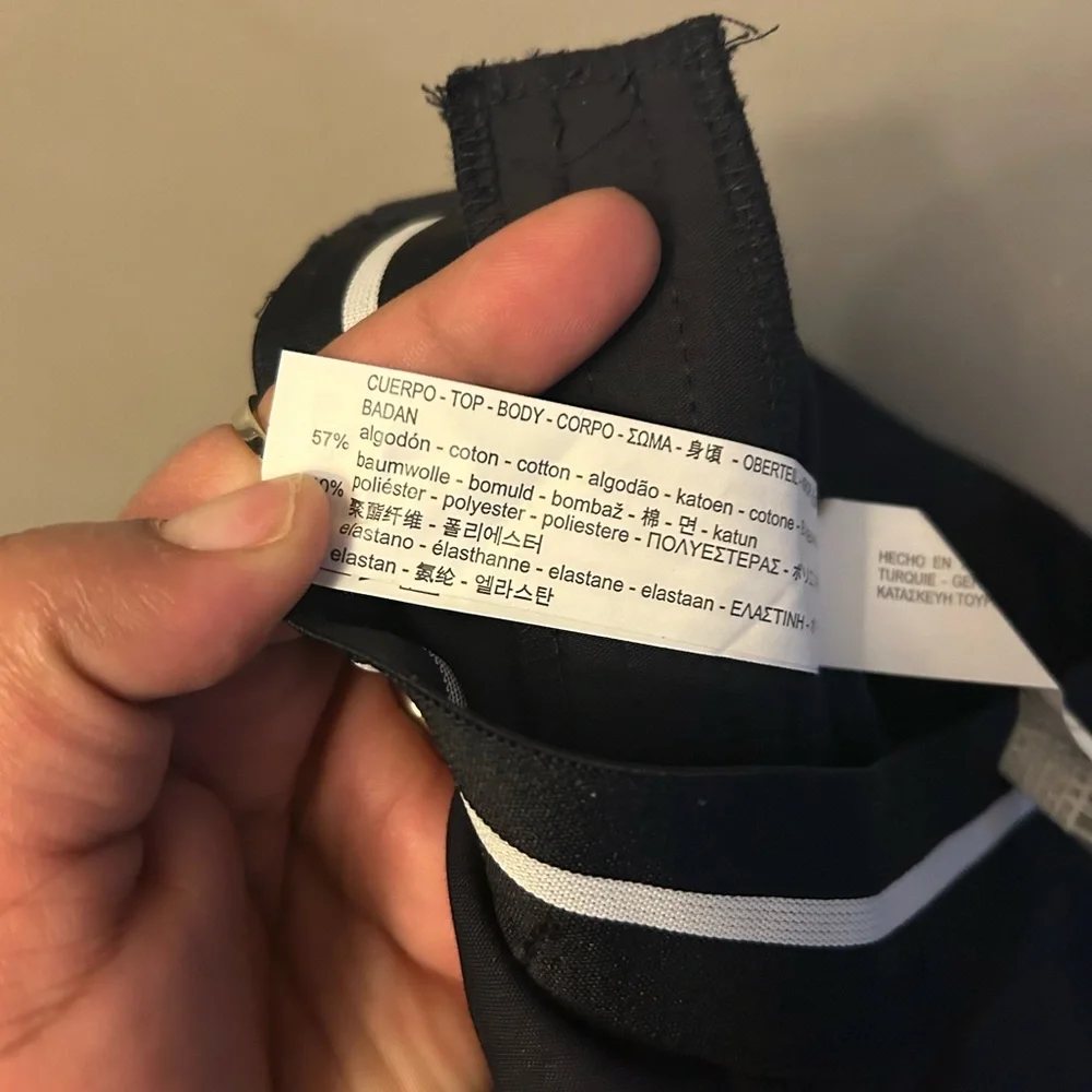 Zara pants - navy straight leg ankle length elastic back NWT - Picture 8 of 11